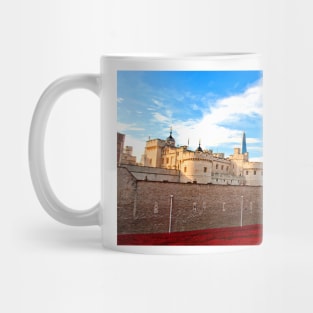 Tower of London Red Poppies UK Mug